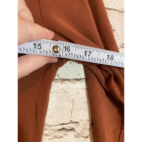 STORQ Maternity Top Womens 3 Small Camel Brown Modal Stretch Pullover Loungewear - Picture 7 of 12